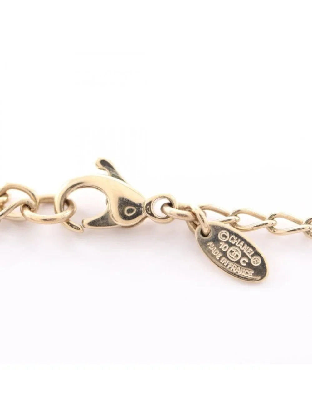 Chanel Necklace 10c CC Logo Earrings 2 Point Set